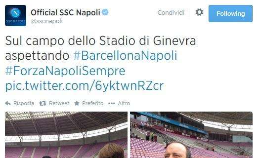 FOTO – Napoli in campo in attesa del Barça: le immagini live da Ginevra
