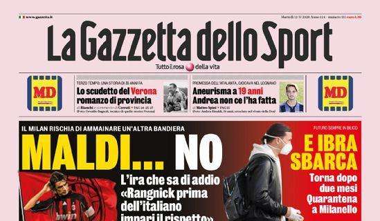 PRIMA PAGINA - Gazzetta: "Ripresa in salita, con una positività tutti in isolamento"