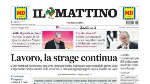 PRIMA PAGINA - Il Mattino: “Napoli, Spalletti per il film-amarcord”