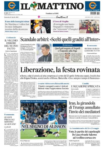 Il Mattino: "Scandalo arbitri: 'Scelti quelli graditi all'Inter'"