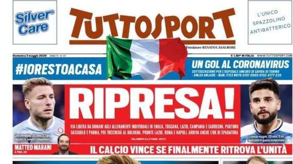 PRIMA PAGINA - Tuttosport apre con il mercato di Juve e Inter: "Irrompe Werner"