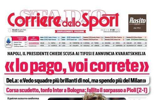 PRIMA PAGINA - CdS Campania: "Io pago, voi correte"