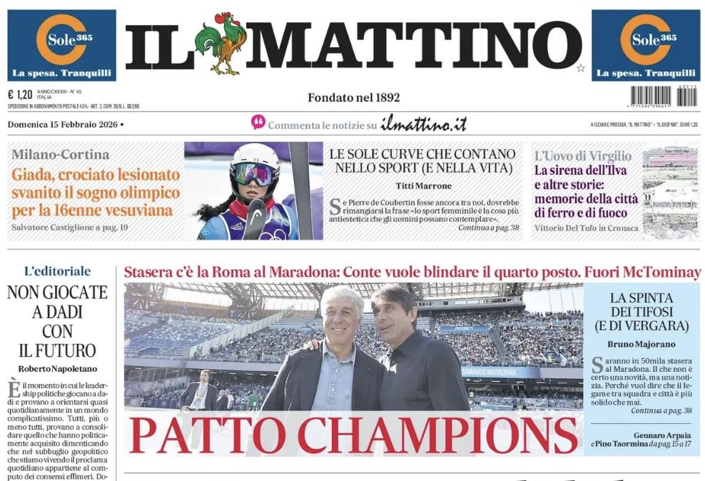 Il Mattino: "Patto Champions"