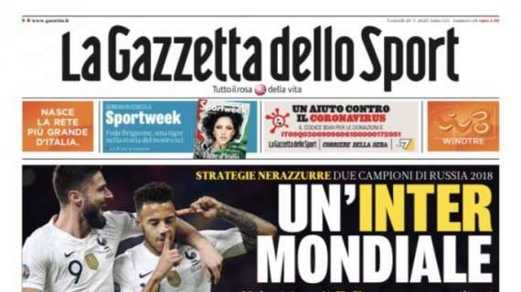 PRIMA PAGINA - Gazzetta su Higuain: "In fuga dal virus"