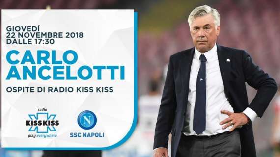 Giovedì pomeriggio speciale per KissKiss: Ancelotti sarà ospite della radio ufficiale azzurra
