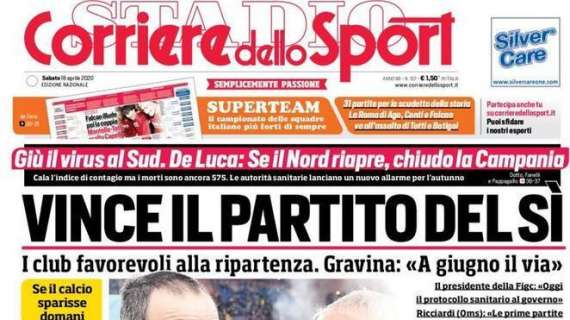 PRIMA PAGINA - CdS: "Napoli preoccupato, il Chelsea tenta Mertens"