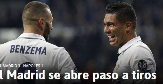 FOTO - As titola: "Real Madrid al primo passo per i quarti di finale"