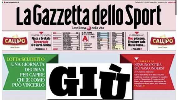 PRIMA PAGINA - Gazzetta dello Sport: "Giù la mascherina"