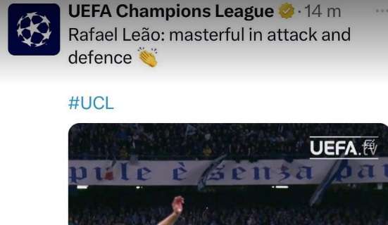 FOTO - Clamoroso! La UEFA celebra il fallo di Leao su Lozano sui social. Fioccano le proteste: post rimosso