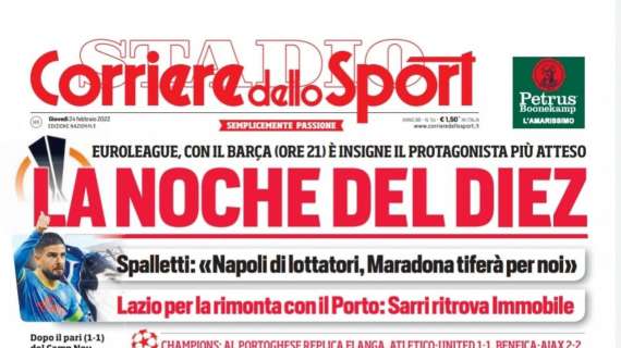 PRIMA PAGINA - Corriere dello Sport: "La noche del diez"
