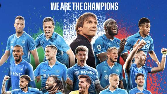 La SSC Napoli festeggia sui social: "Lo Scudetto torna a casa... AG4IN!"