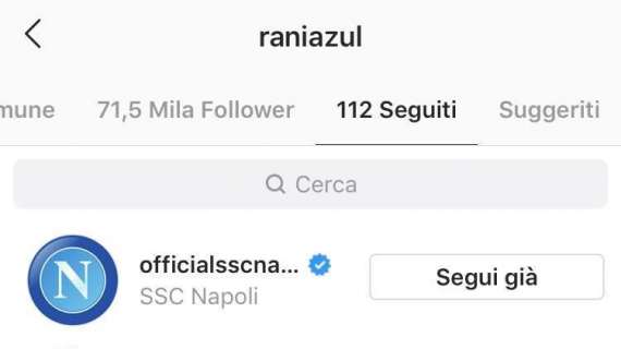 FOTO - Curiosità social: la moglie di Lozano segue il Napoli su Instagram