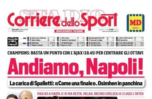 PRIMA PAGINA - Cds Campania: “Andiamo, Napoli!”