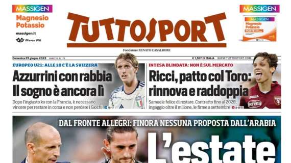 PRIMA PAGINA – Tuttosport: “L’estate calda di Max”