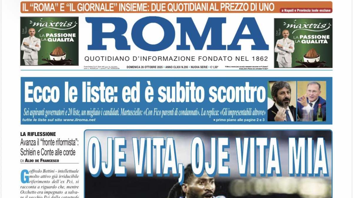 Il Roma: "Oje vita, oje vita mia"