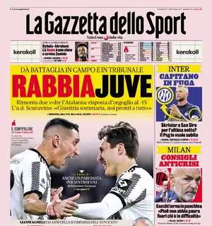 PRIMA PAGINA - Gazzetta: "Rabbia Juve"