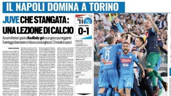 Tuttosport esalta il Napoli: "Lezione di calcio, Allegri annientato da Sarri"