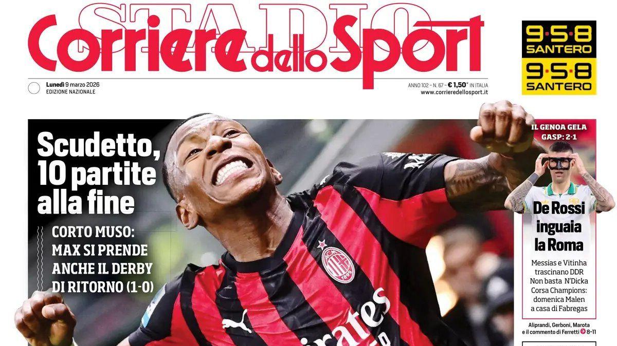 Il derby di Milano è rossonero, CdS: "L'allegrata"