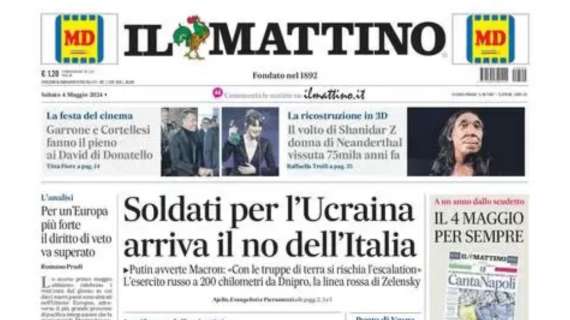 PRIMA PAGINA - Il Mattino: "Riprende quota il Calzona bis"