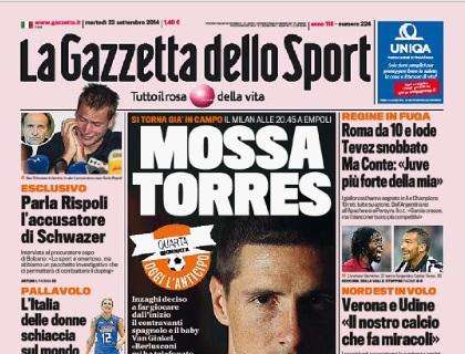 FOTO – La prima pagina de La Gazzetta dello Sport: “Napoli tradito dai nuovi, voci su Mancini”