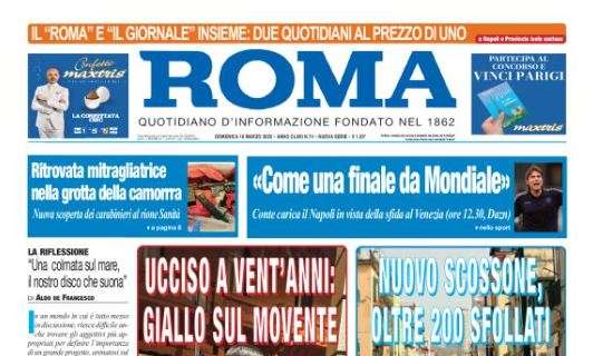 Il Roma apre con le parole di Conte: "Come una finale Mondiale"