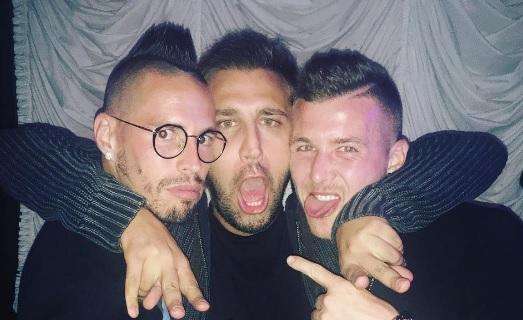 FOTO - Hamsik incontra Pio (senza Amedeo) e posa con Kucka: "Disquisiamo di astrofisica nucleare"