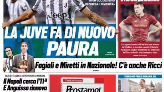 PRIMA PAGINA - Tuttosport: "La Juve fa di nuovo paura: ansia dei rivali cresce"