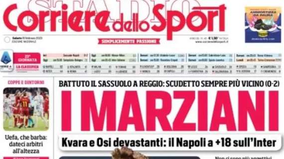 PRIMA PAGINA - Corriere dello Sport: "I marziani!"
