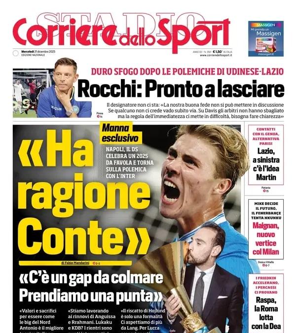 Manna al Cds: "Ha ragione Conte, c'è un gap da colmare!". Sul mercato: "Prendiamo una punta"