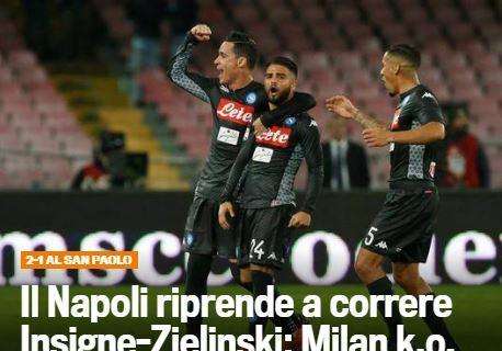 FOTO - Gazzetta titola: "Il Napoli riprende a correre, Milan ko"