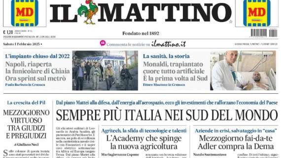 Il Mattino in taglio basso: 