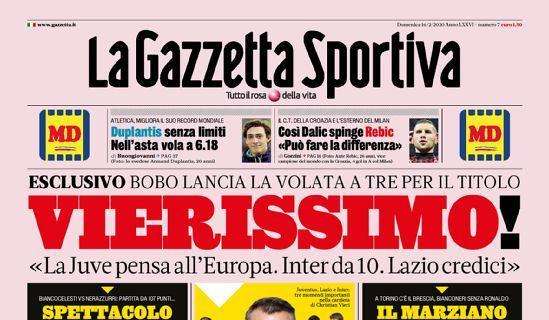 PRIMA PAGINA - Gazzetta apre con un'intervista a Vieri: "Vierissimo!"