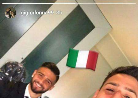 FOTO - Insigne sorridente in Nazionale: scatto da Palermo con Donnarumma