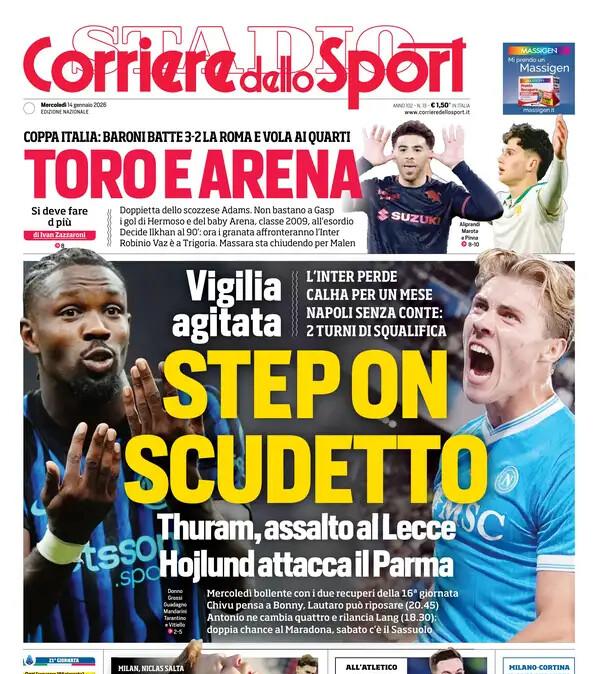 L'ironia del Corriere dello Sport: "Step On Scudetto"