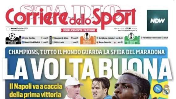 Prima Pagina Corriere Dello Sport “napoli Real La Volta Buona”