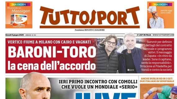 Tuttosport: "Juve, le richieste di Tudor. Inter, tensione Fabregas"