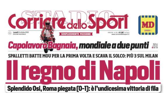 PRIMA PAGINA - Corriere dello Sport: ”Il regno di Napoli"