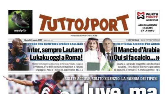 PRIMA PAGINA - Tuttosport: “Juve, ma ti fai dire che rubi?”