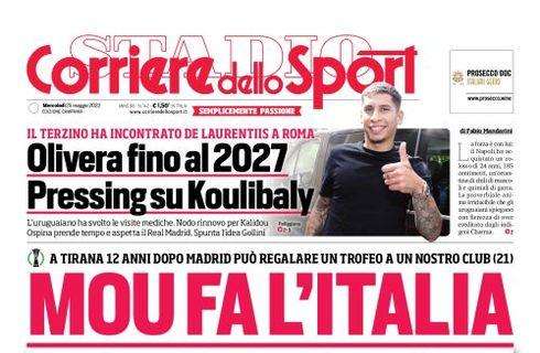 PRIMA PAGINA - CdS Campania: “Olivera fino al 2027. Pressing su Koulibaly"