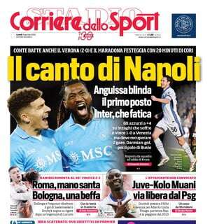 Corriere dello Sport: “Il primo posto viene blindato da Anguissa con il canto di Napoli”