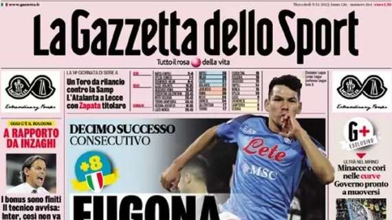 FRONT PAGE – Gazzetta: “Fugona Napoli”