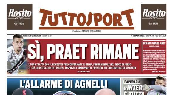 PRIMA PAGINA - Tuttosport: "L'allarme di Agnelli: 'Occhio, la Premier si compra tutti'"