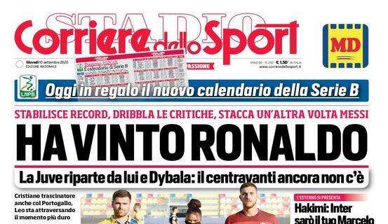 PRIMA PAGINA - CdS: "Juve, ha vinto Ronaldo. Tonali al Milan"