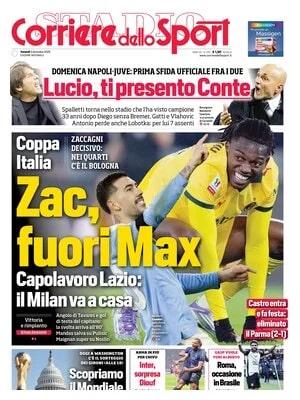 Corriere dello Sport: "Lucio, ti presento Conte: prima sfida in A"