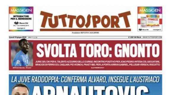PRIMA PAGINA - Tuttosport apre con Zerbin sul debutto in Nazionale: “Il sogno di ogni ragazzo”
