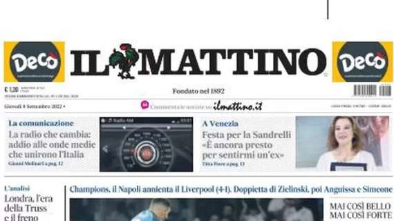 PRIMA PAGINA - Il Mattino: "Stellari"