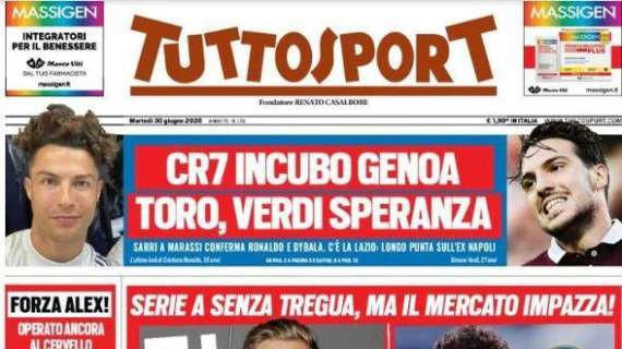 PRIMA PAGINA - Tuttosport: "CR7, incubo Genoa. Toro, Verdi speranza"
