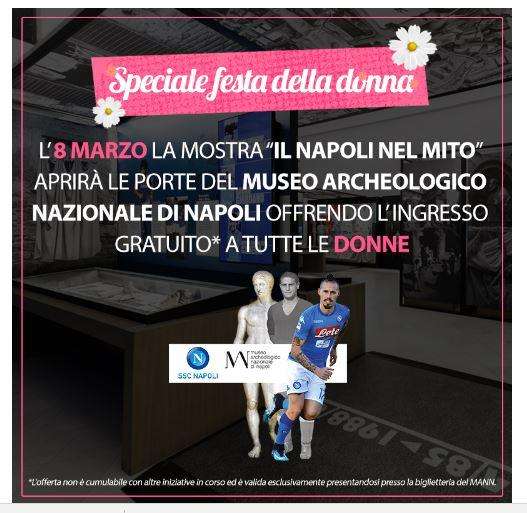 Festa della donna, oggi la mostra "Napoli nel mito" gratis per tutte le tifose azzurre