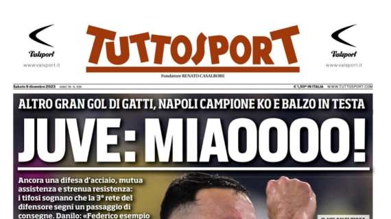 Tuttosport in estasi: "La Juve ha la capacità di soffrire che manca al Napoli"