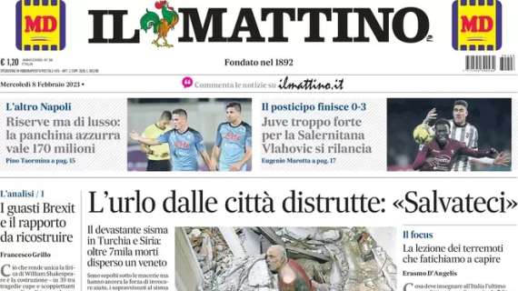 PRIMA PAGINA - Il Mattino: "Napoli, riserve da 170 milioni"